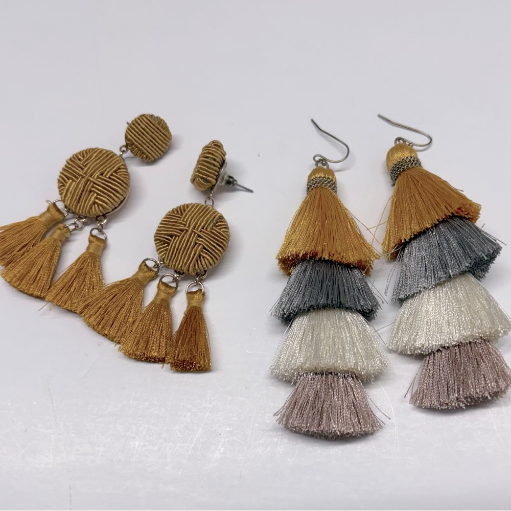 Lot of Two BoHo Tassel Earrings